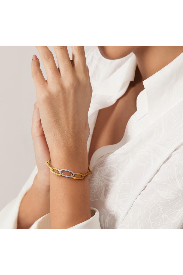 Diamond Oval Link Bracelet 14k, Alternate, color, 14k Yellow Gold
