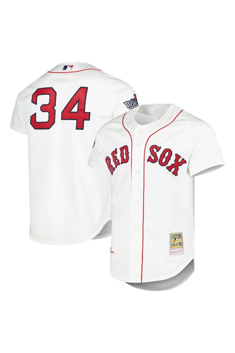 Men's Mitchell & Ness David Ortiz White Boston Red Sox Cooperstown Collection Authentic Jersey, Main, color, White