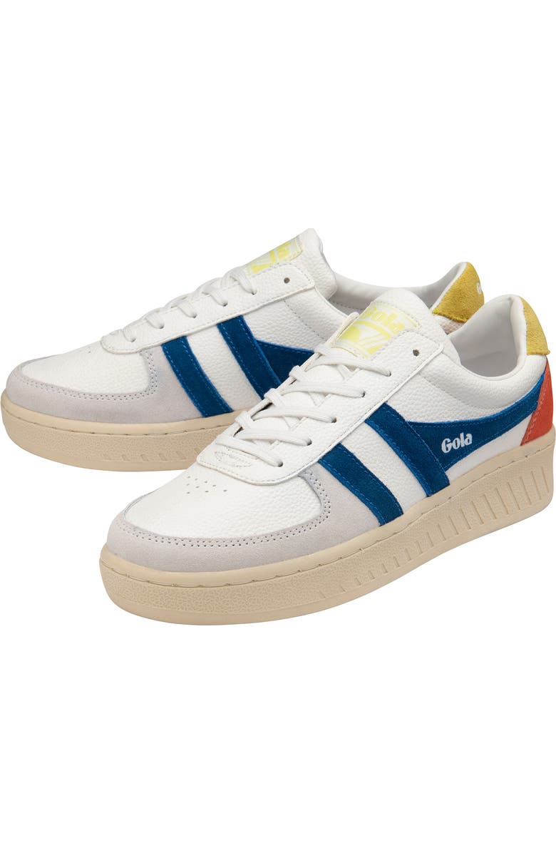 Gola Classics Grandslam Trident Sneaker, Alternate, color, White/ Marine Blue/ Limelight