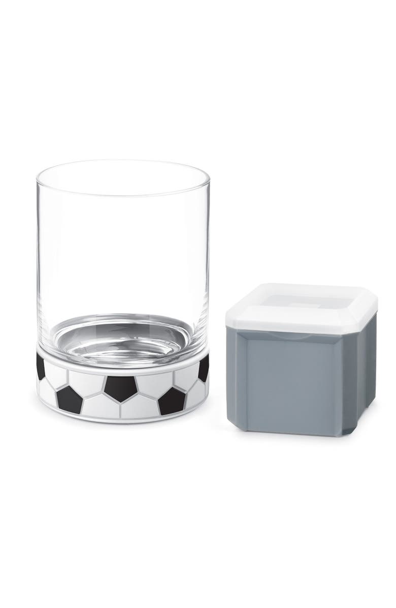 FINAL TOUCH Kick-Off Soccer / Football Tumbler with Ice Mould, Alternate, color, Clear