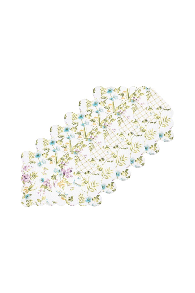 Carley Placemats Set of 6 13" x 19", Main, color, Green