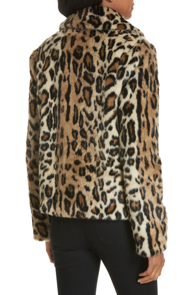 Milly Cole Faux Fur Cheetah Jacket, Alternate, color,