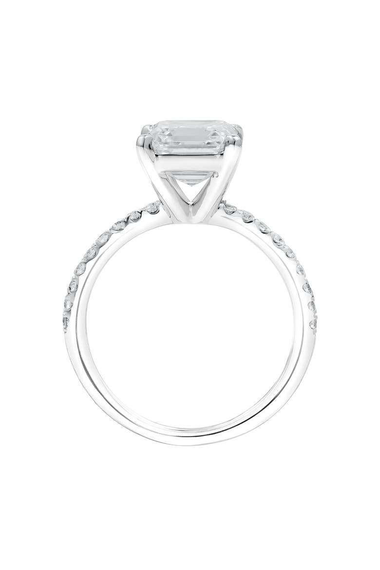 Ani 14K White Gold Emerald Cut Lab Grown Diamond  Engagement Ring - 2.7 Ct, Alternate, color, 14K White Gold