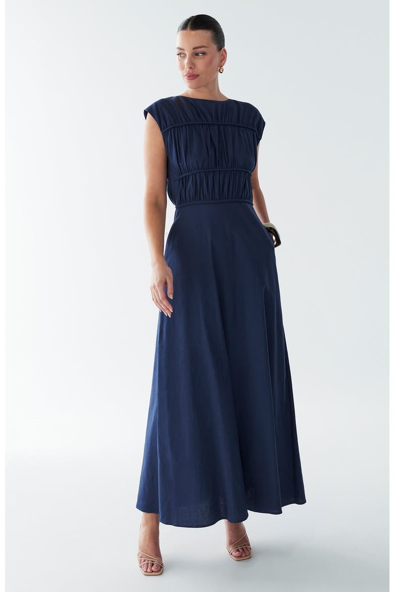 Eden Maxi Dress, Alternate, color, Navy Blue