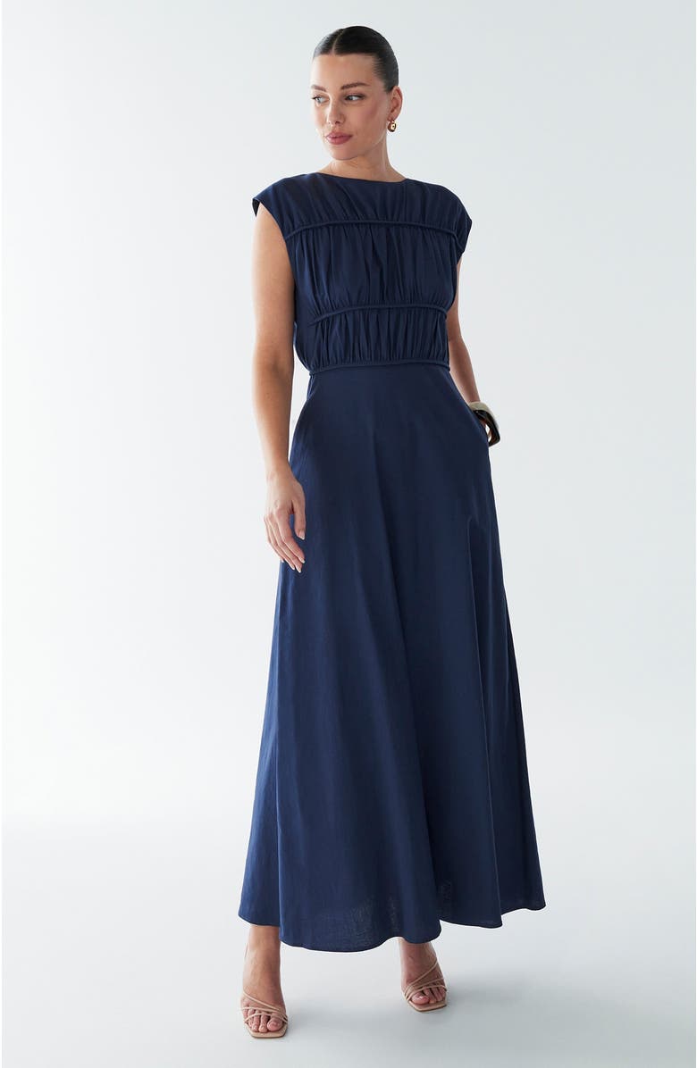 BWLDR Eden Maxi Dress, Alternate, color, Navy Blue
