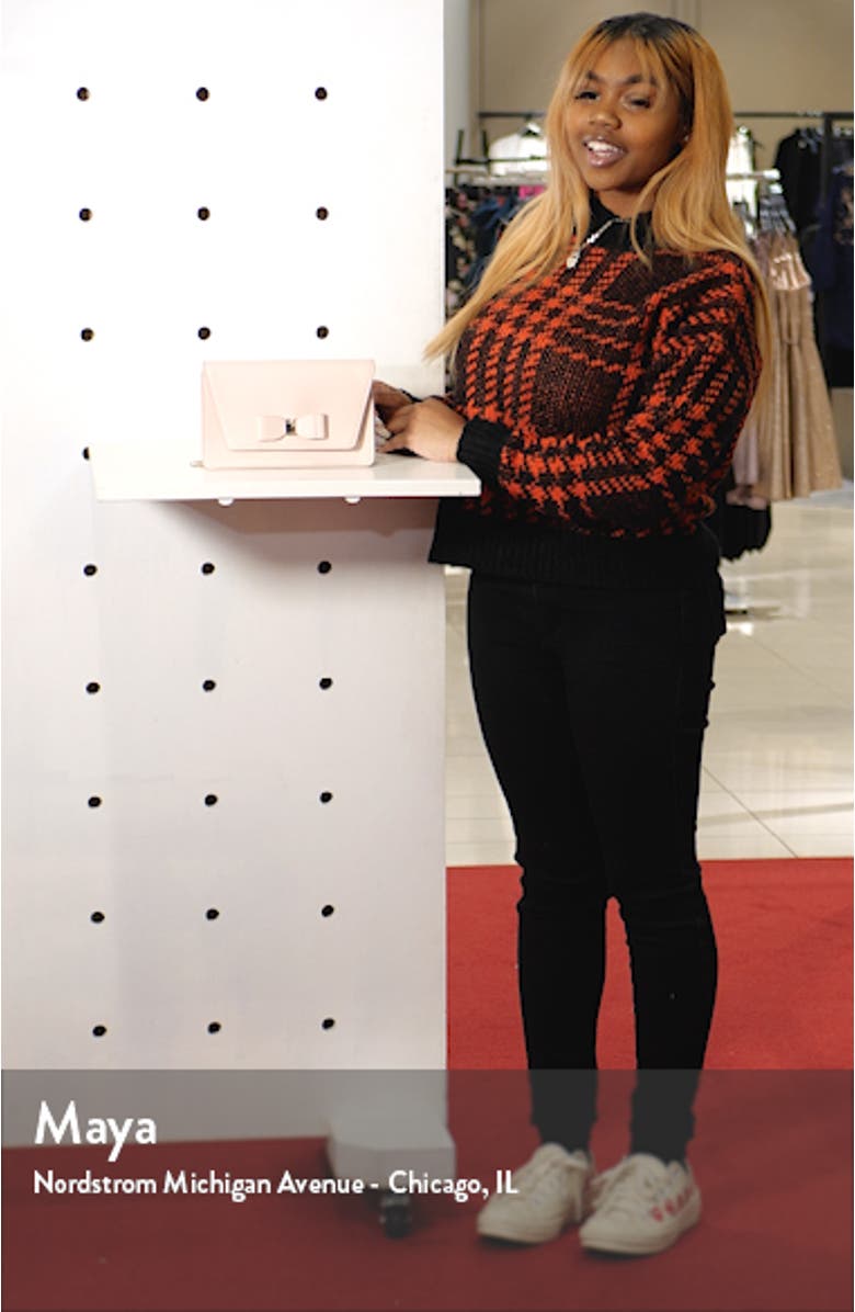 Keeiira Bow Leather Evening Bag, sales video thumbnail