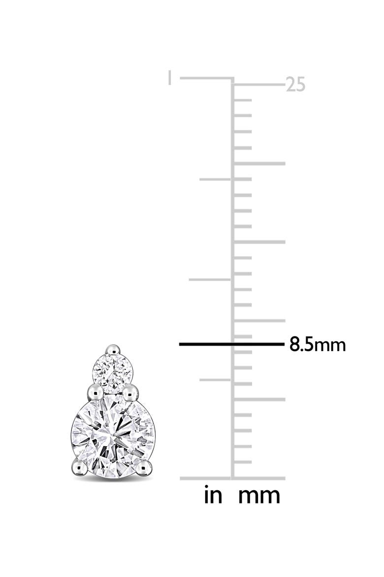Sterling Silver Lab Grown Diamond Stud Earrings, Alternate, color, WHITE