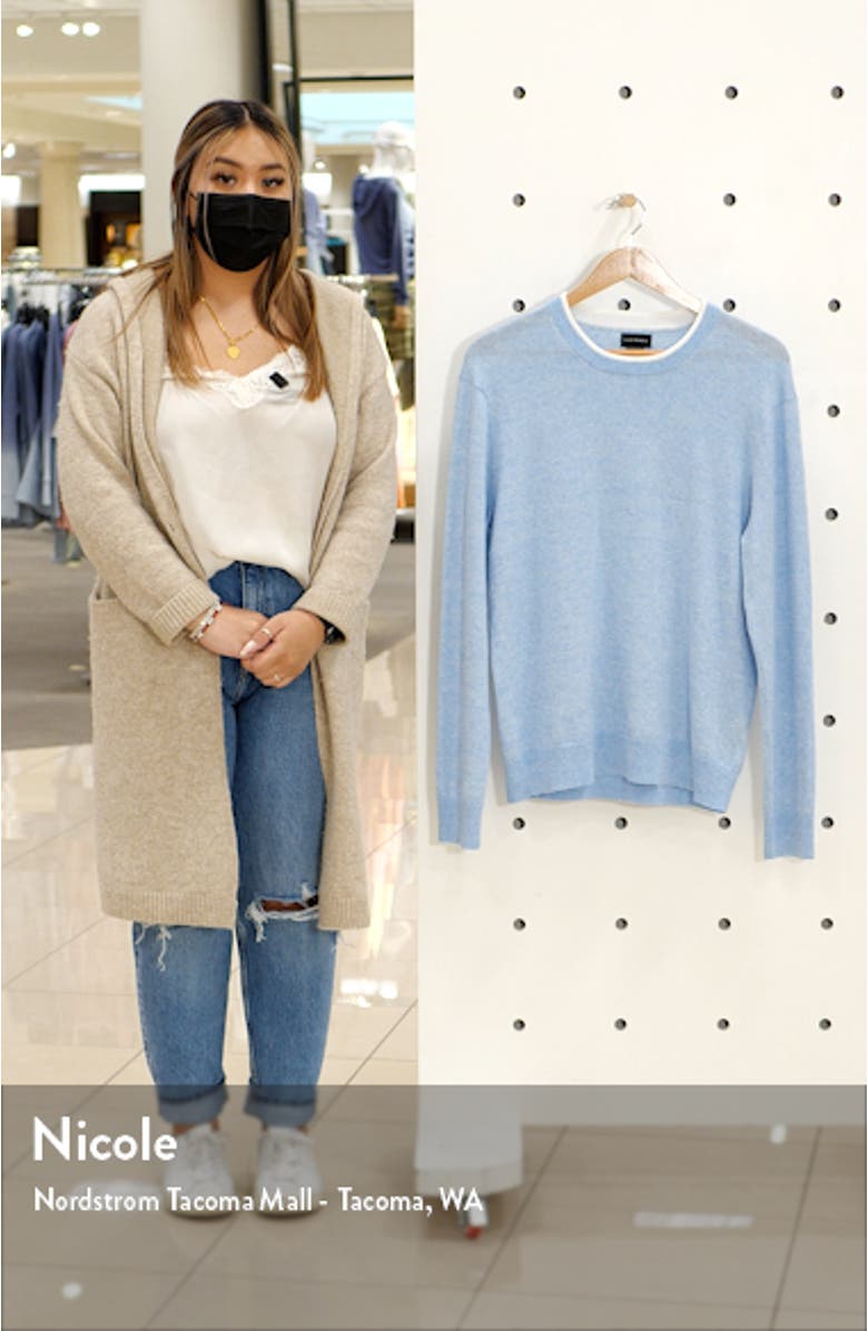 Linen Blend Crewneck Sweater, sales video thumbnail