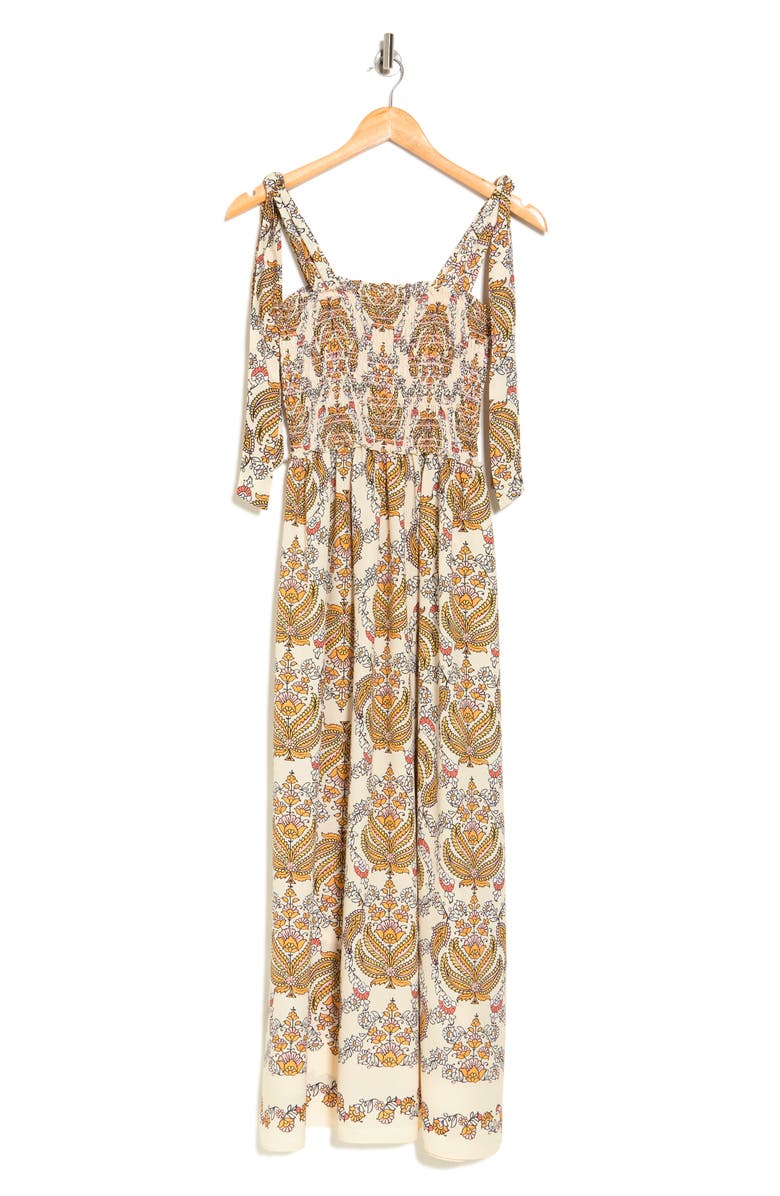 MAX STUDIO Tie Strap Smocked Dress, Alternate, color, 