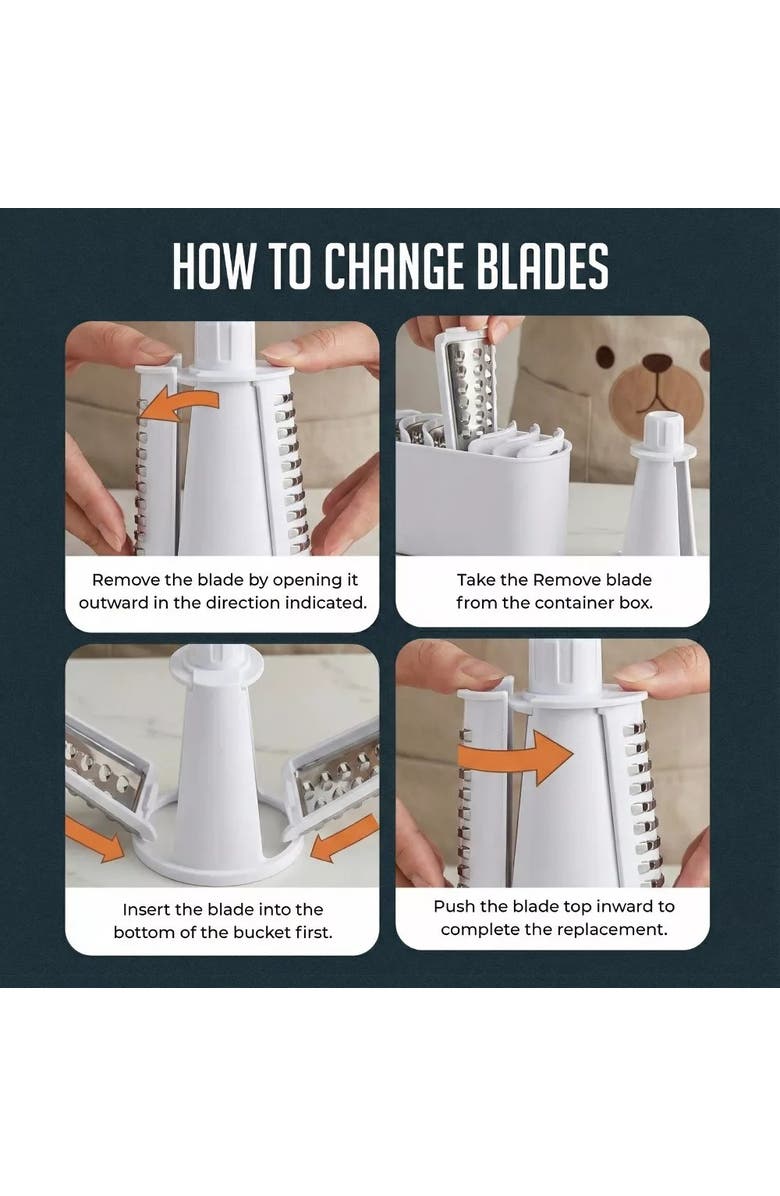 Luminuxe Rotary Cheese Grater Manual Shredder with Suction Base, Alternate, color, Black