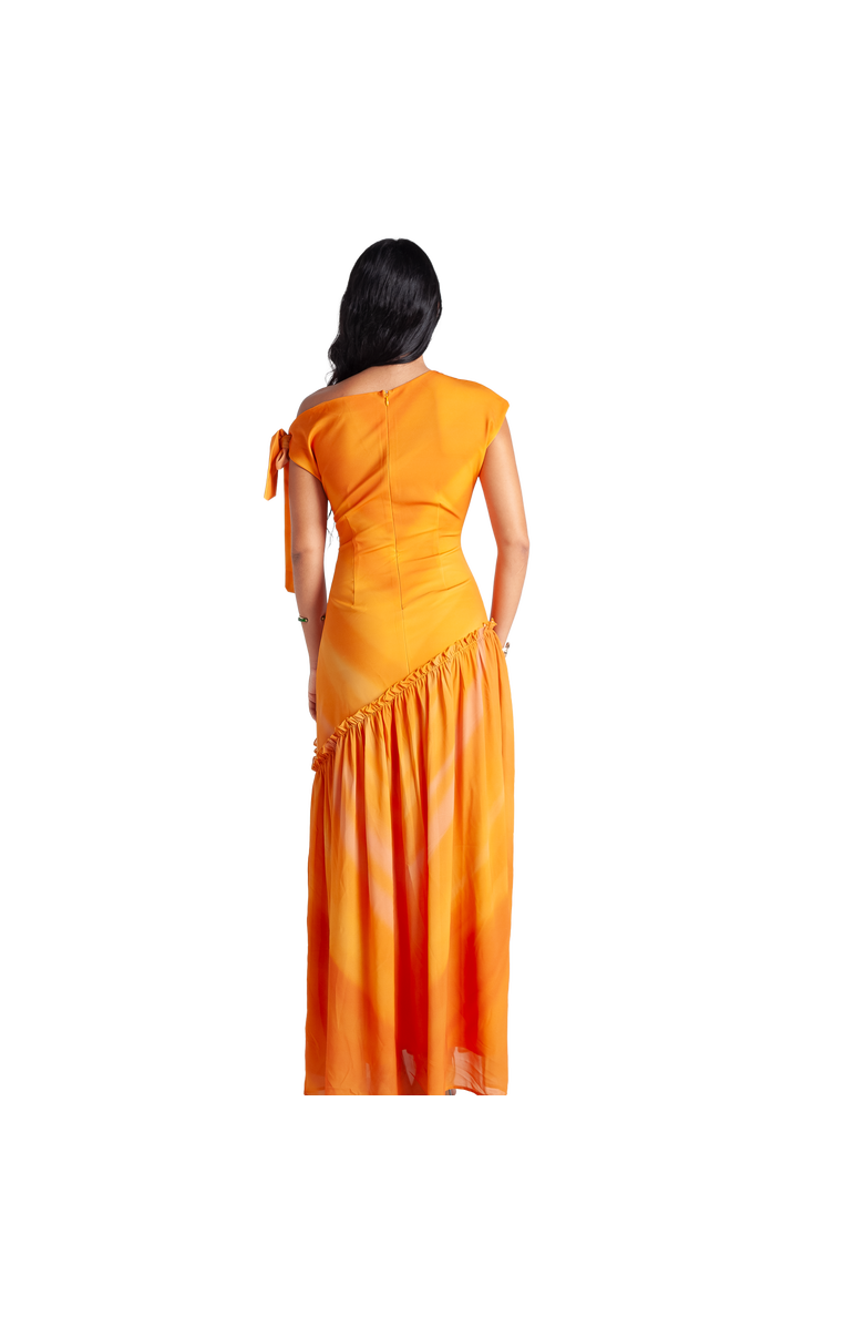 RICHANTEE Asymmetric Maxi Dress, Alternate, color, Orange