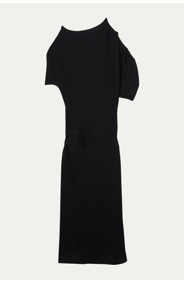 Karen Millen Dropped Waist Asymmetric Maxi Dress, Alternate, color, Black