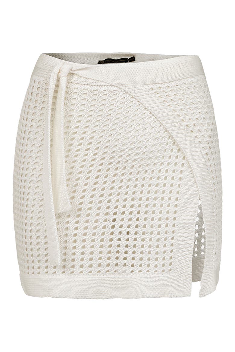 Rena Open Knit Cover-Up Pareo, Alternate, color, OFF WHITE