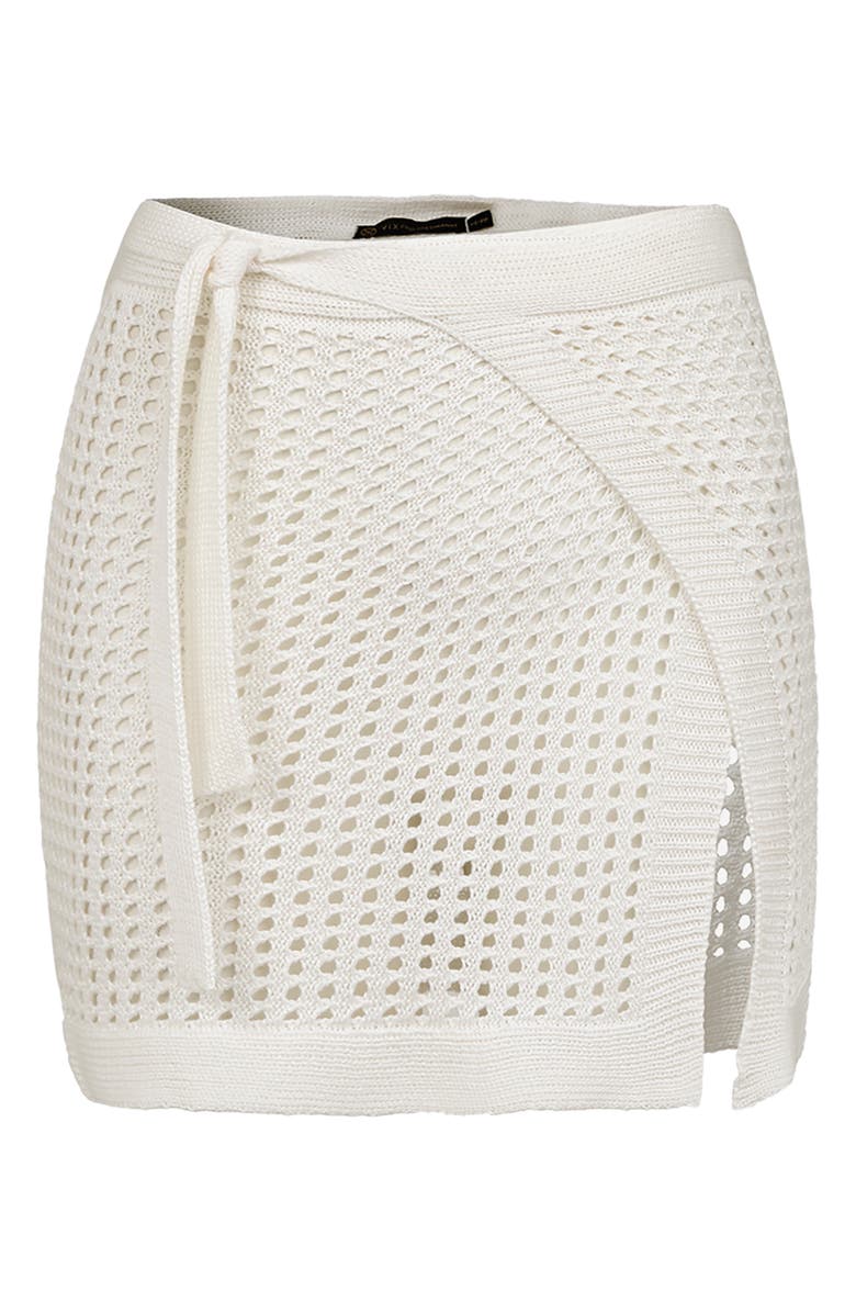 ViX Paula Hermanny Rena Open Knit Cover-Up Pareo, Alternate, color, Off White