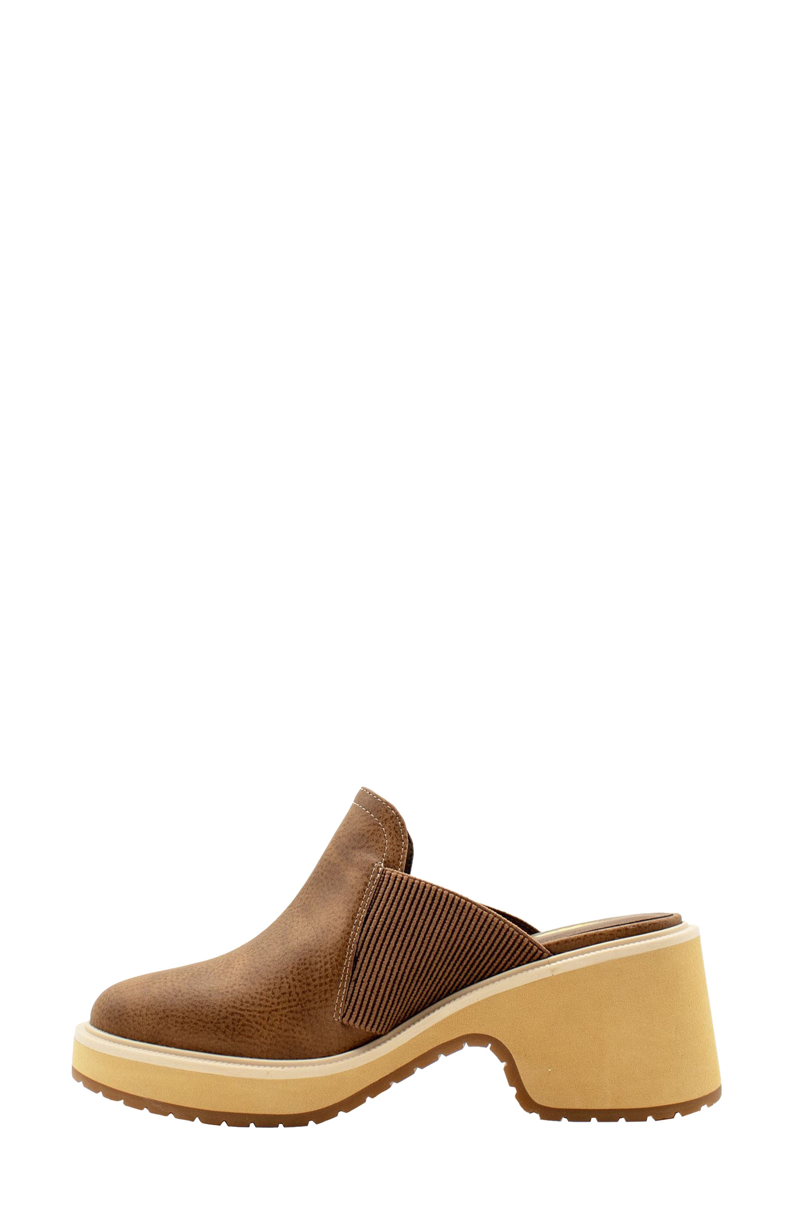 Volatile Monet Block Heel Clog, Alternate, color, Cognac