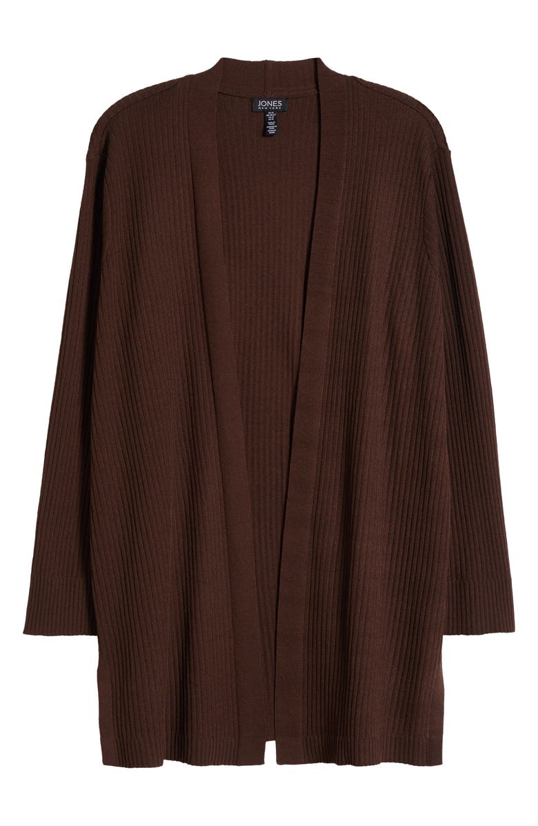 Jones New York Sutton Open Front Rib Cardigan, Alternate, color, 