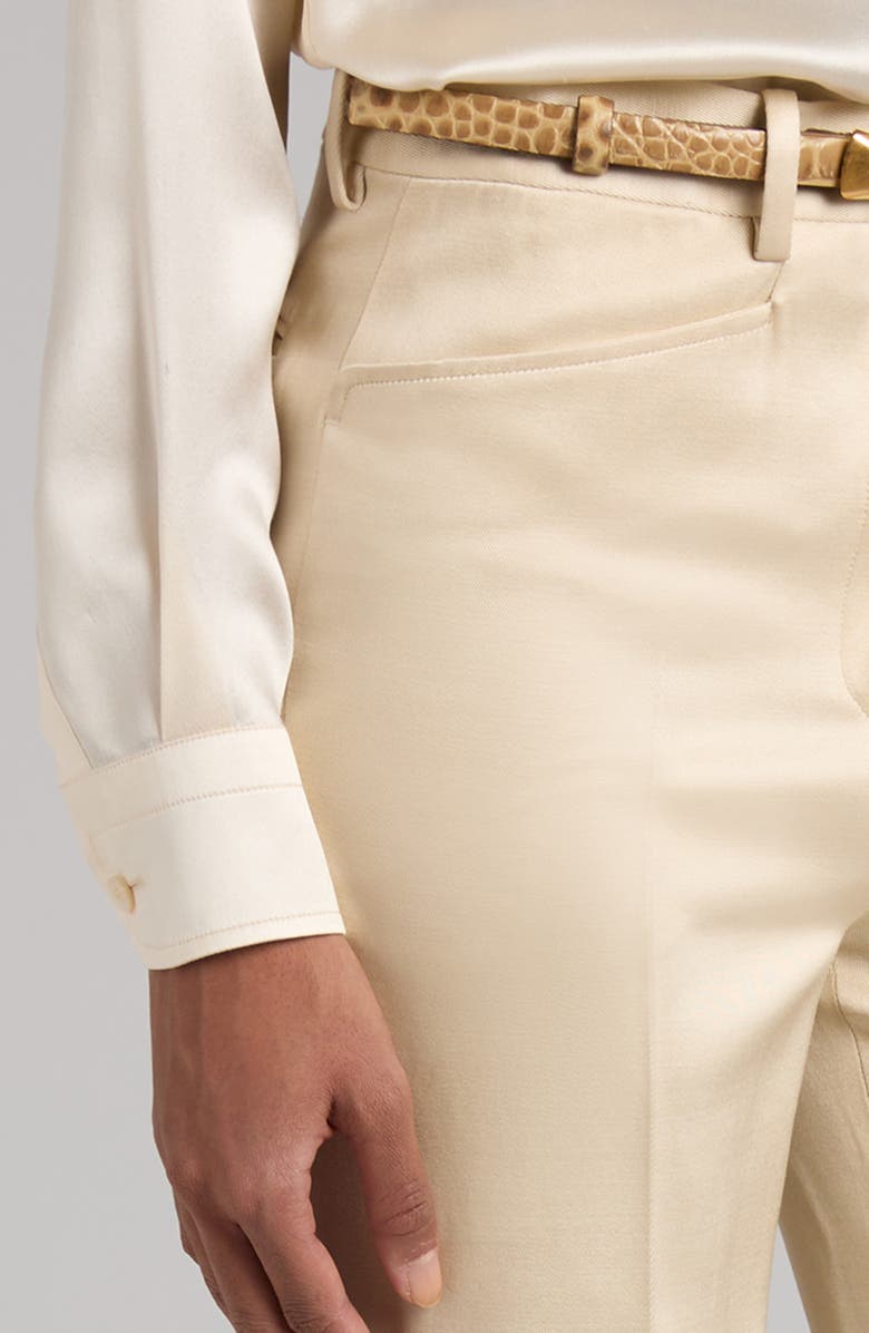 TOM FORD Silk & Virgin Wool Trousers, Alternate, color, Aw040 Champagne