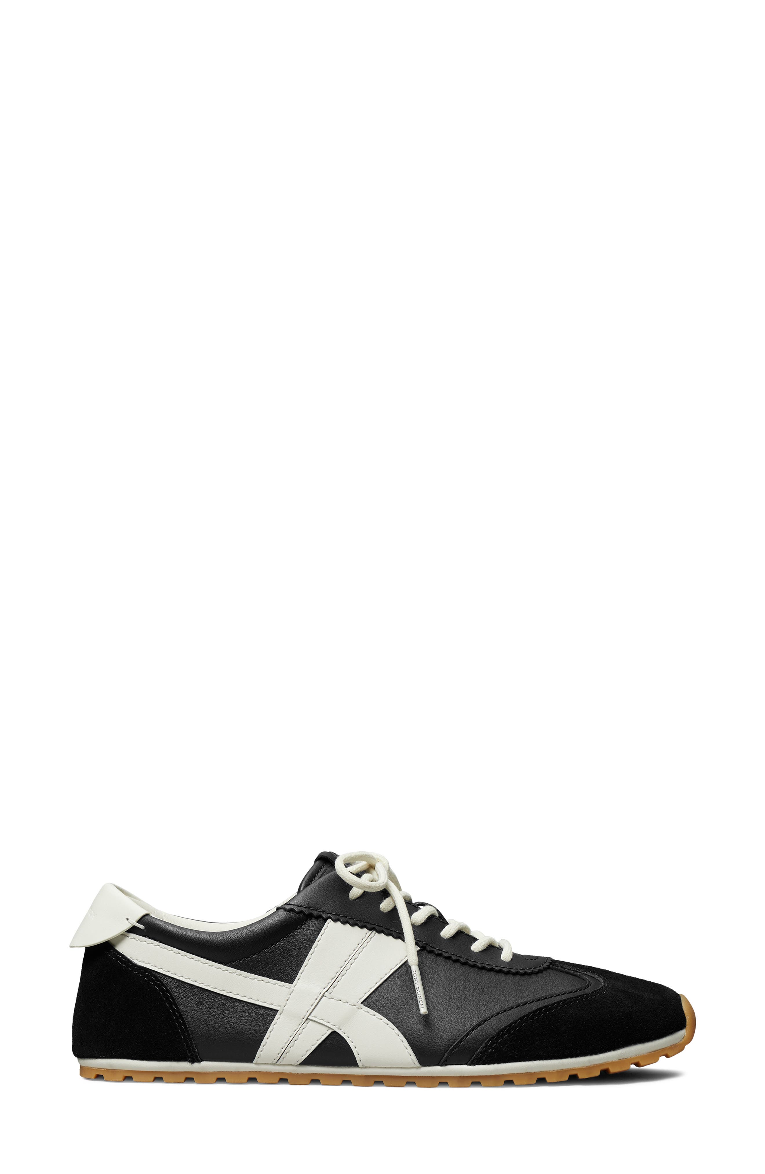 Tory Burch Hank Field Sneaker, Alternate, color, Black / Blanc / Black