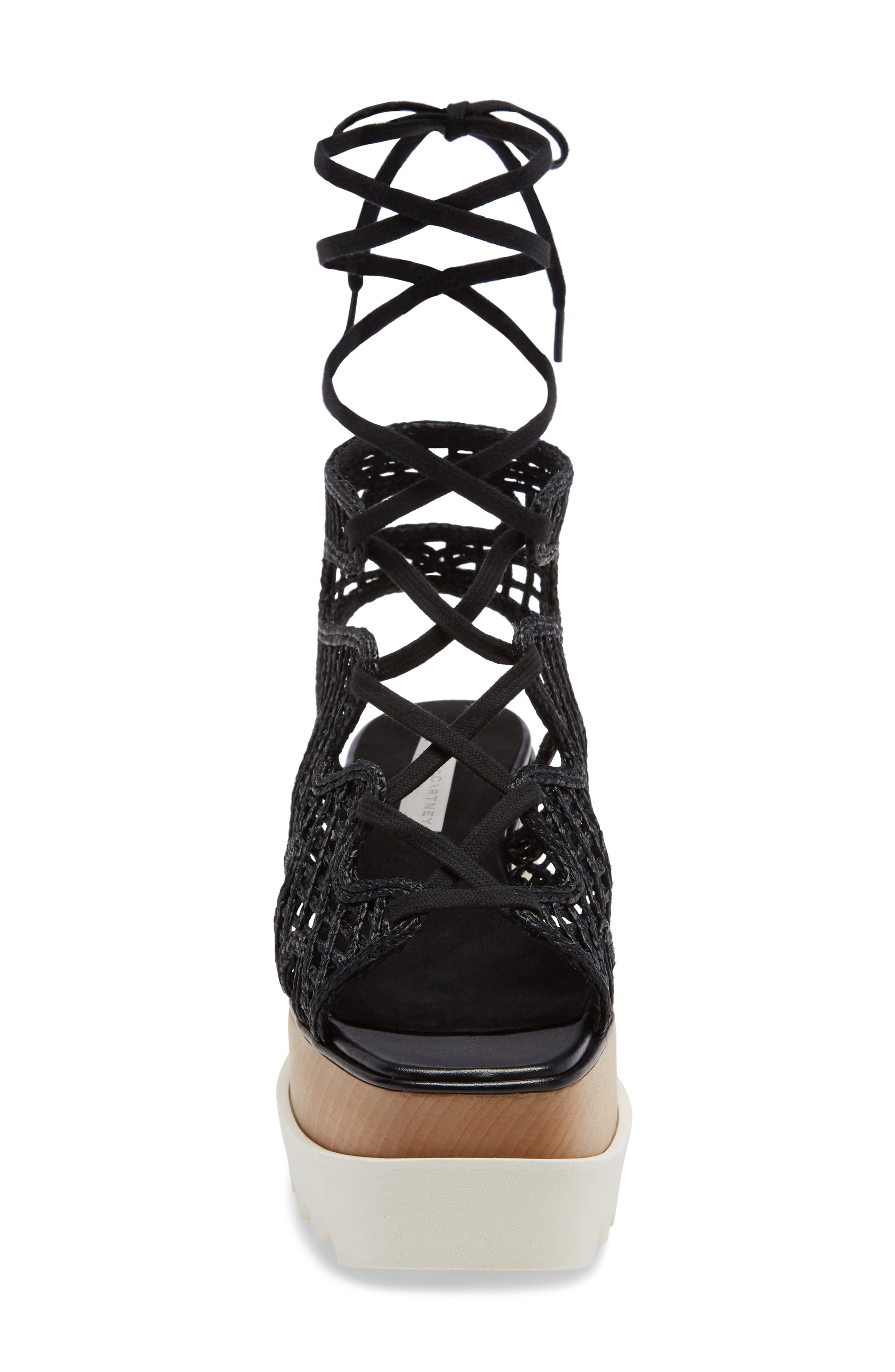Stella McCartney Maia Woven Cage Platform Sandal, Alternate, color, 