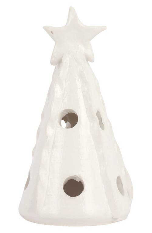 Vietri Foresta Mini Ribbon Tree Christmas Decor In White