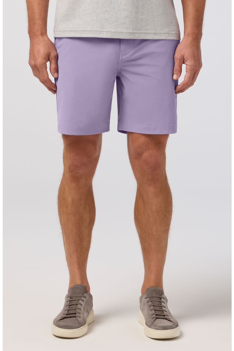 Helmsman Flat Front Performance Golf Shorts, Main, color, PURPLE DUSK