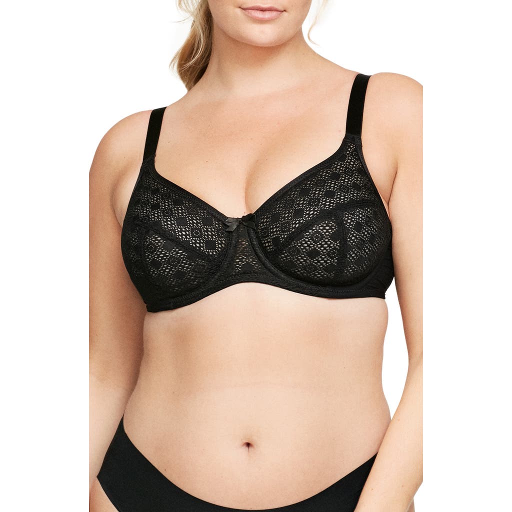 Glamorise Full Figure Lace Underwire Bra in Black  product