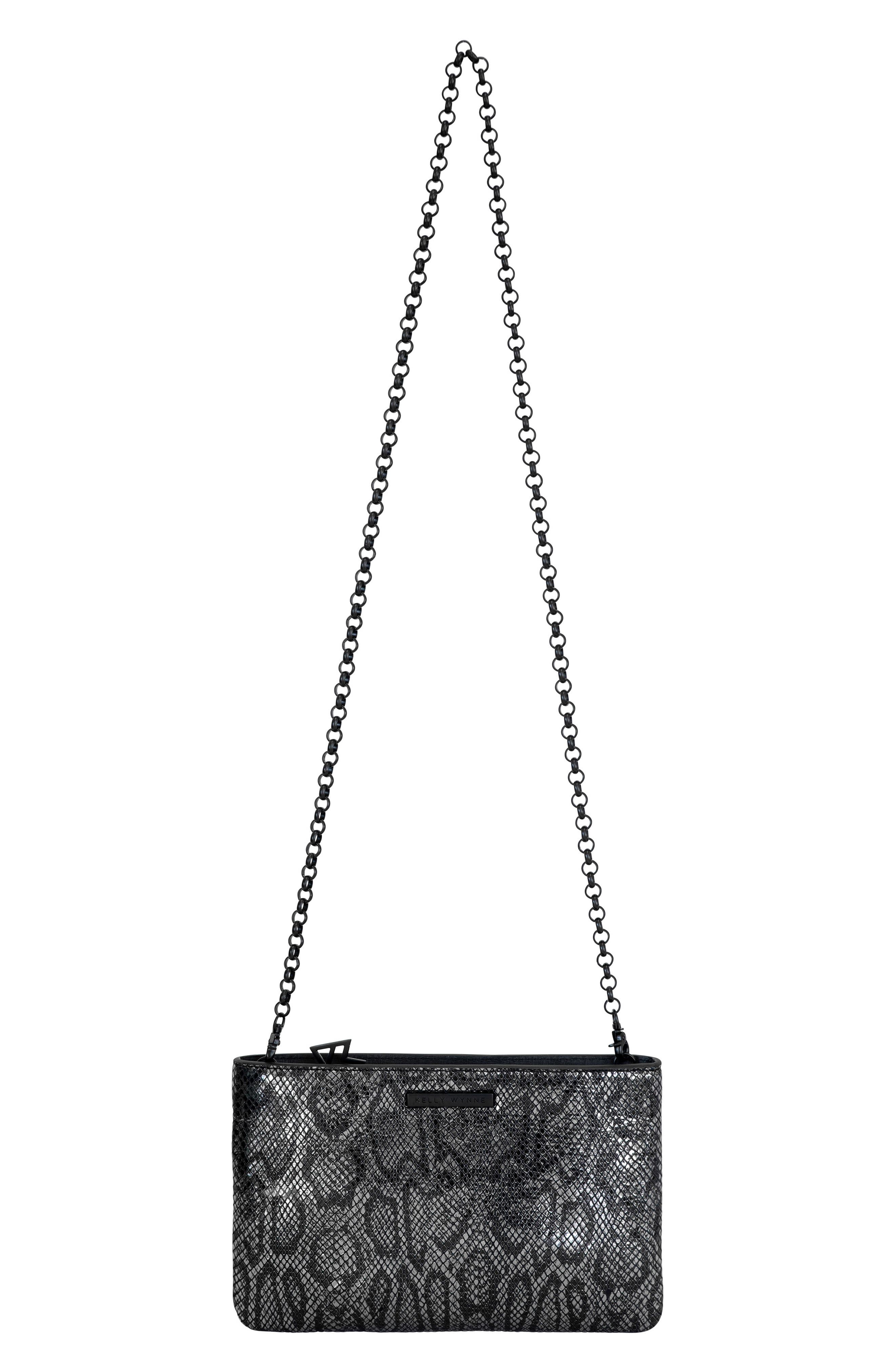 Kelly Wynne Risky Biz Convertible Leather Wristlet, Alternate, color, 