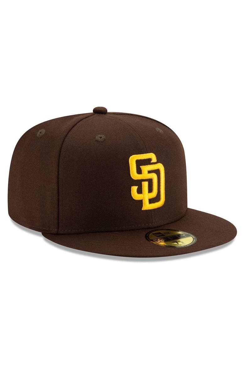 Men's New Era Brown San Diego Padres Authentic Collection On-Field 59FIFTY Fitted Hat, Alternate, color, BROWN