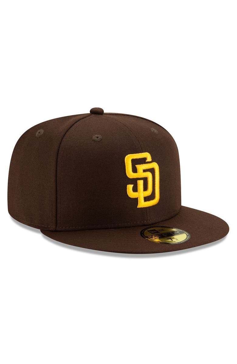 New Era Men's New Era Brown San Diego Padres Authentic Collection On-Field 59FIFTY Fitted Hat, Alternate, color, Brown