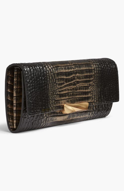 Donna Karan New York Amagansett Metallic Croco Wallet In Multi