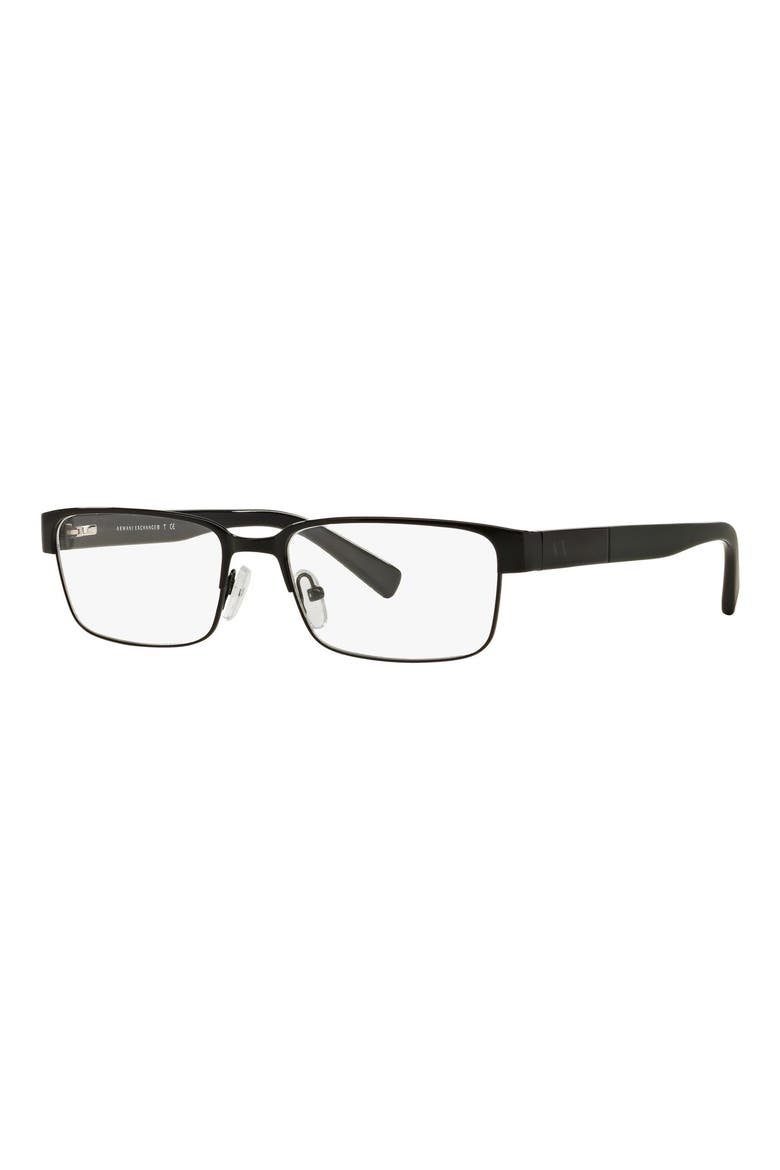 56mm Rectangular Optical Glasses, Alternate, color, BLACK