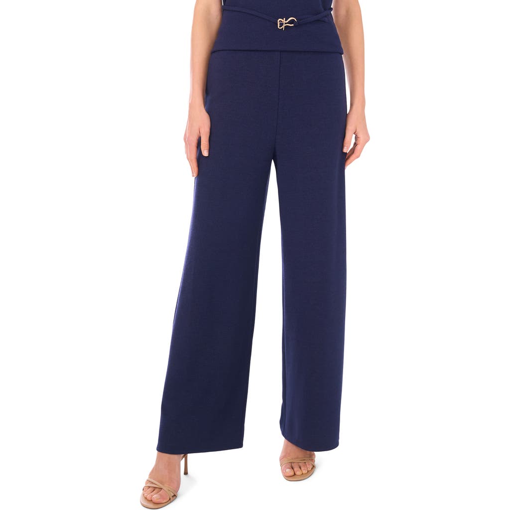 Vince Camuto Wide Leg Pull On Pants In Blue
