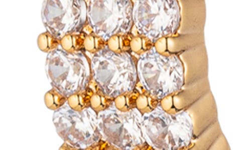 Eye Candy Los Angeles Anna Cubic Zirconia Huggie Hoop Earrings In Gold