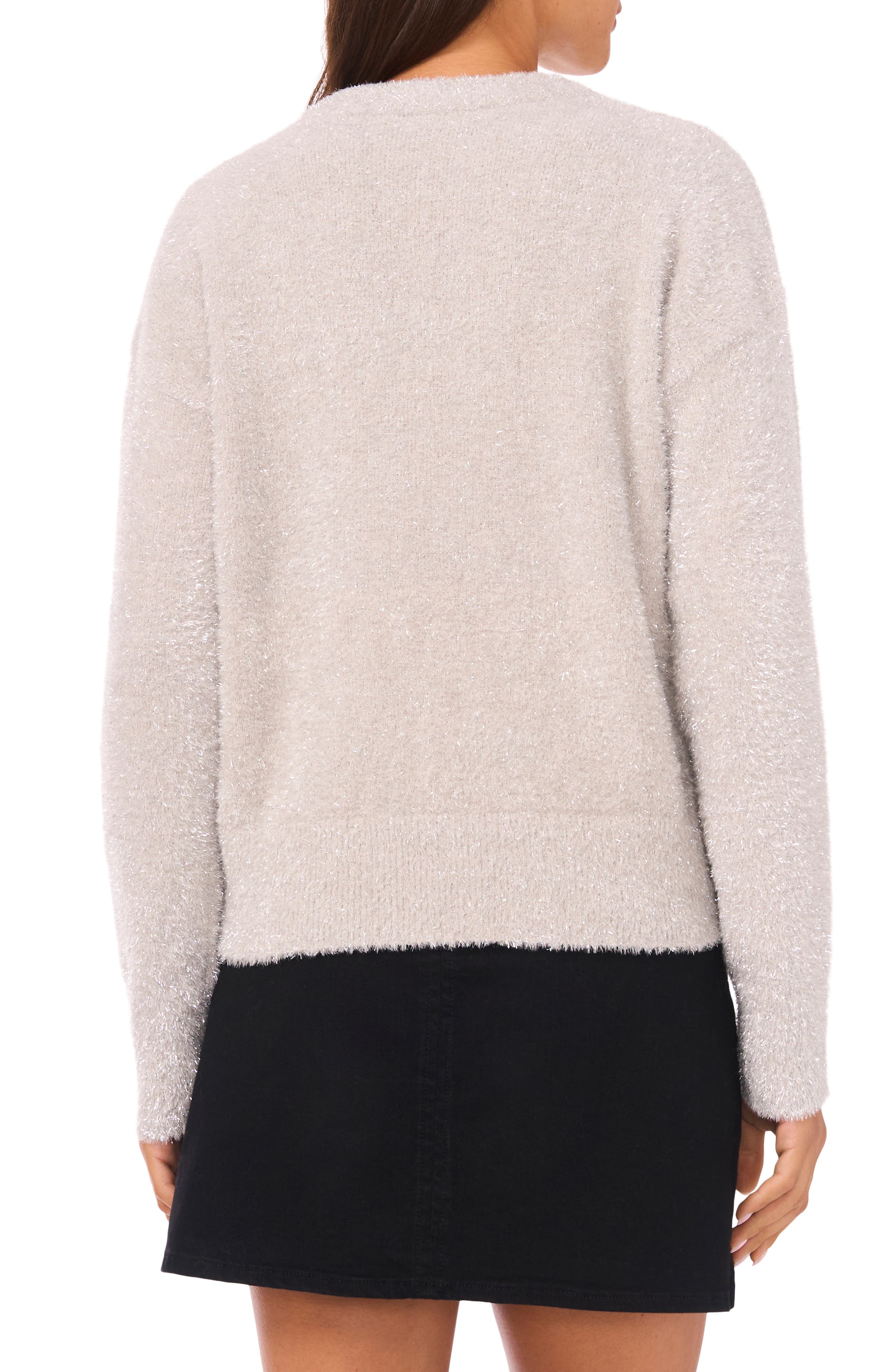 Metallic Eyelash Sweater - image 2