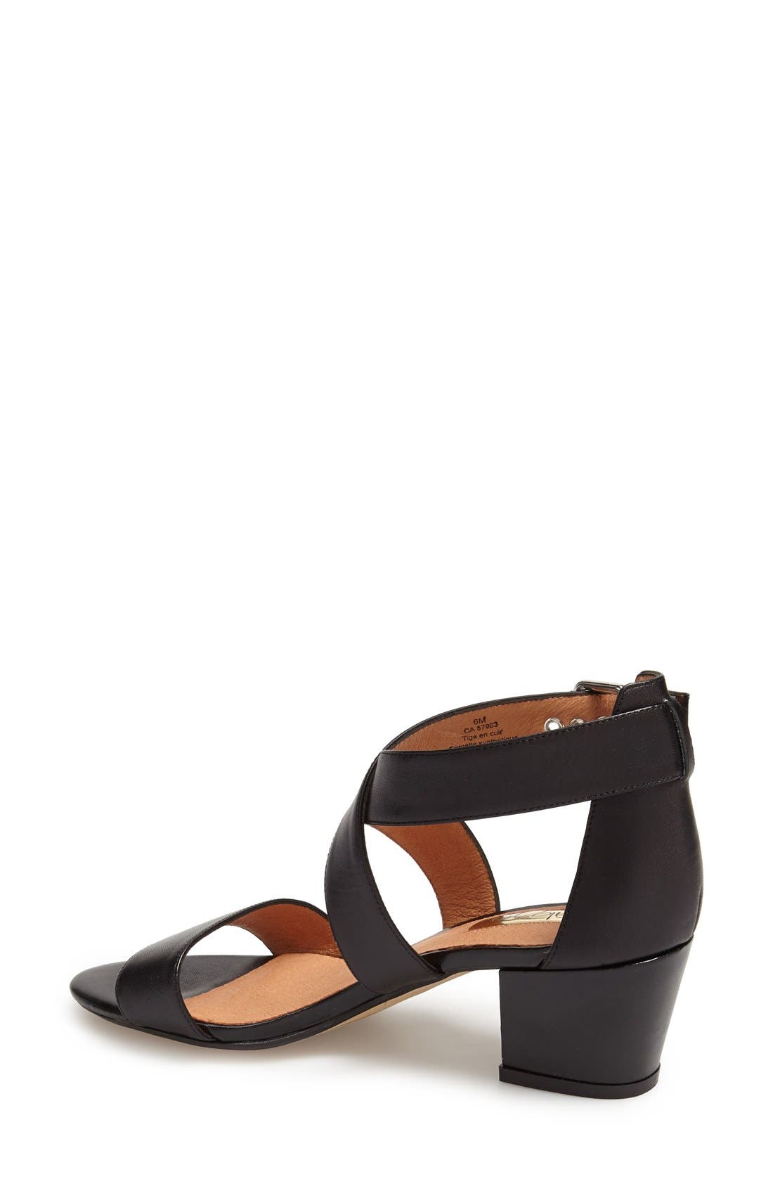 Halogen 'Rena' Crisscross Strap Sandal, Alternate, color, BLACK