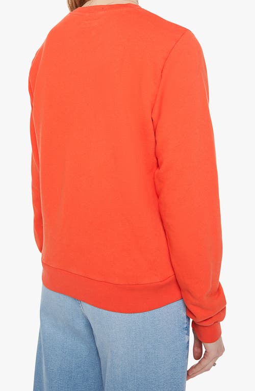 Mother The Camper Embroidered Cotton Sweatshirt In Orange