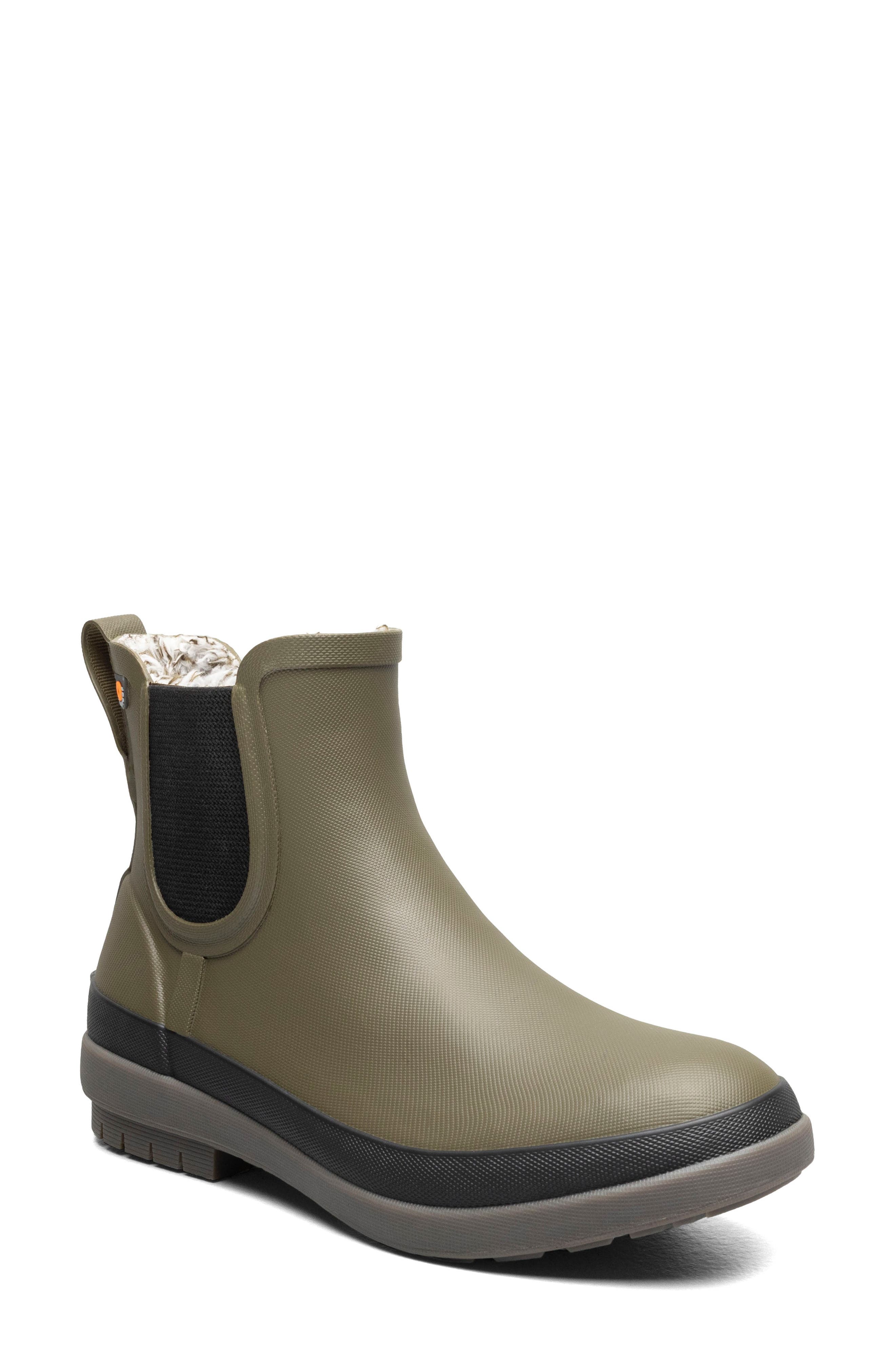 Bogs Amanda II Waterproof Insulated Chelsea Rain Boot, Main, color, Olive Multi