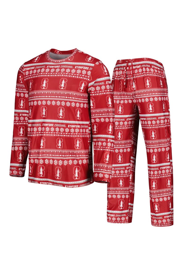 Men's Concepts Sport Cardinal Stanford Cardinal Swivel Long Sleeve T-Shirt & Pants Sleep Set, Alternate, color, Cardinal