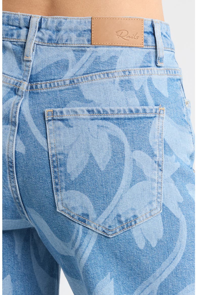 Getty High Waist Wide Leg Jeans, Alternate, color, FLORAL LASER