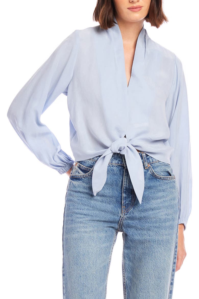 Capri Tie Hem Top, Main, color, SKY