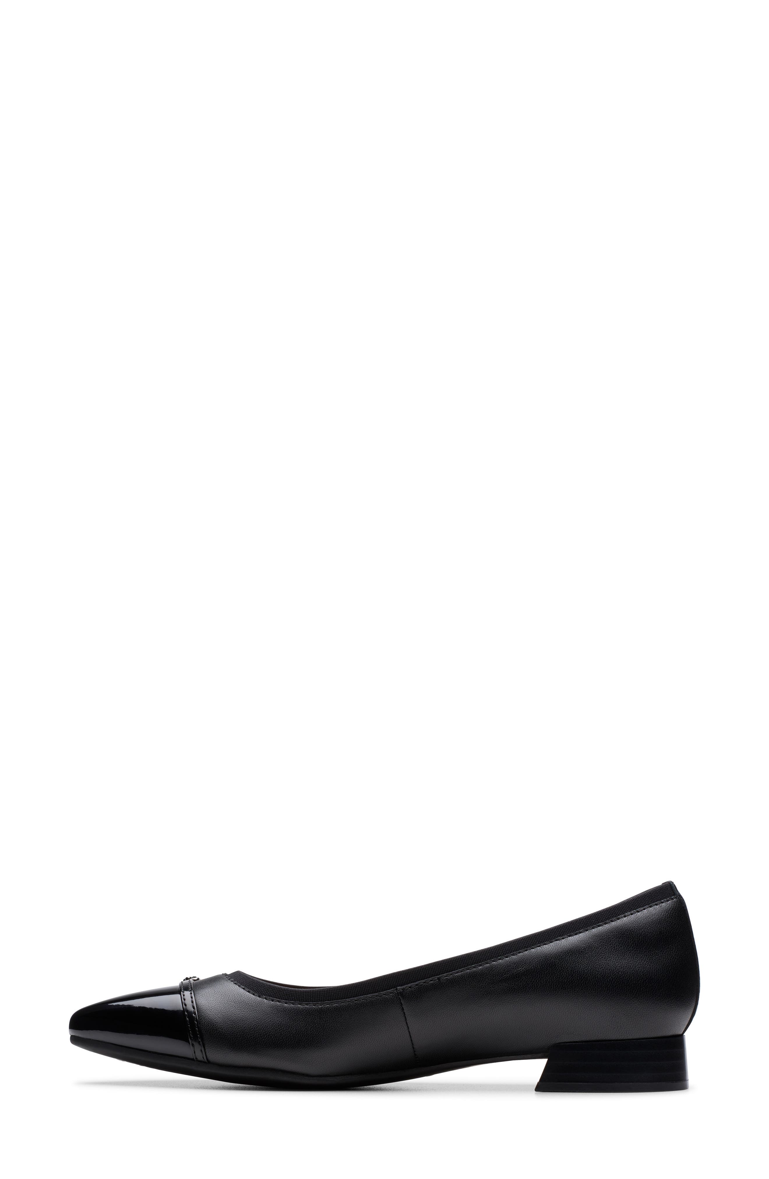 Clarks<sup>®</sup> Natalyn Dusk Flat, Alternate, color, Black Leather