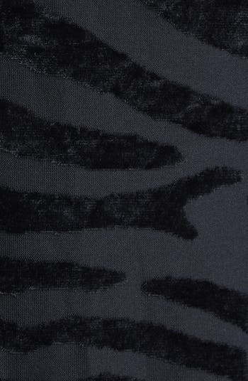 Zebra Stripe Velvet Gown