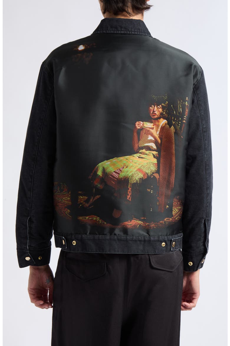 Cotton Canvas Blouson Jacket, Alternate, color, BLACK