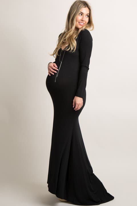 Long Sleeve Photoshoot Maternity Gown/Dress