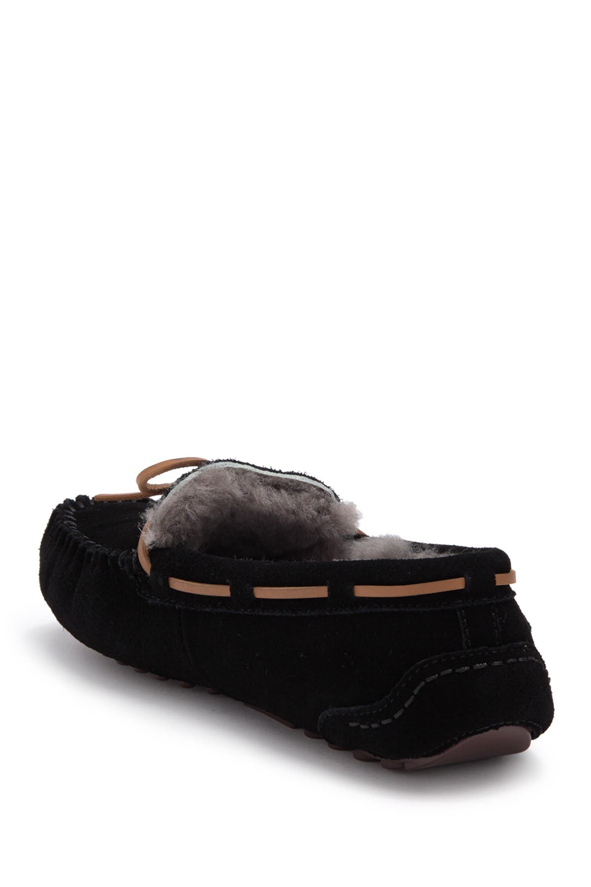 FIRESIDE BY DEARFOAMS Victor Genuine Shearling Slipper - Wide Width Available, Alternate, color, Black