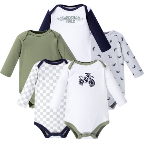 Soft Cotton Long-Sleeve Infant Bodysuit Bundle (5-Count) (Baby)