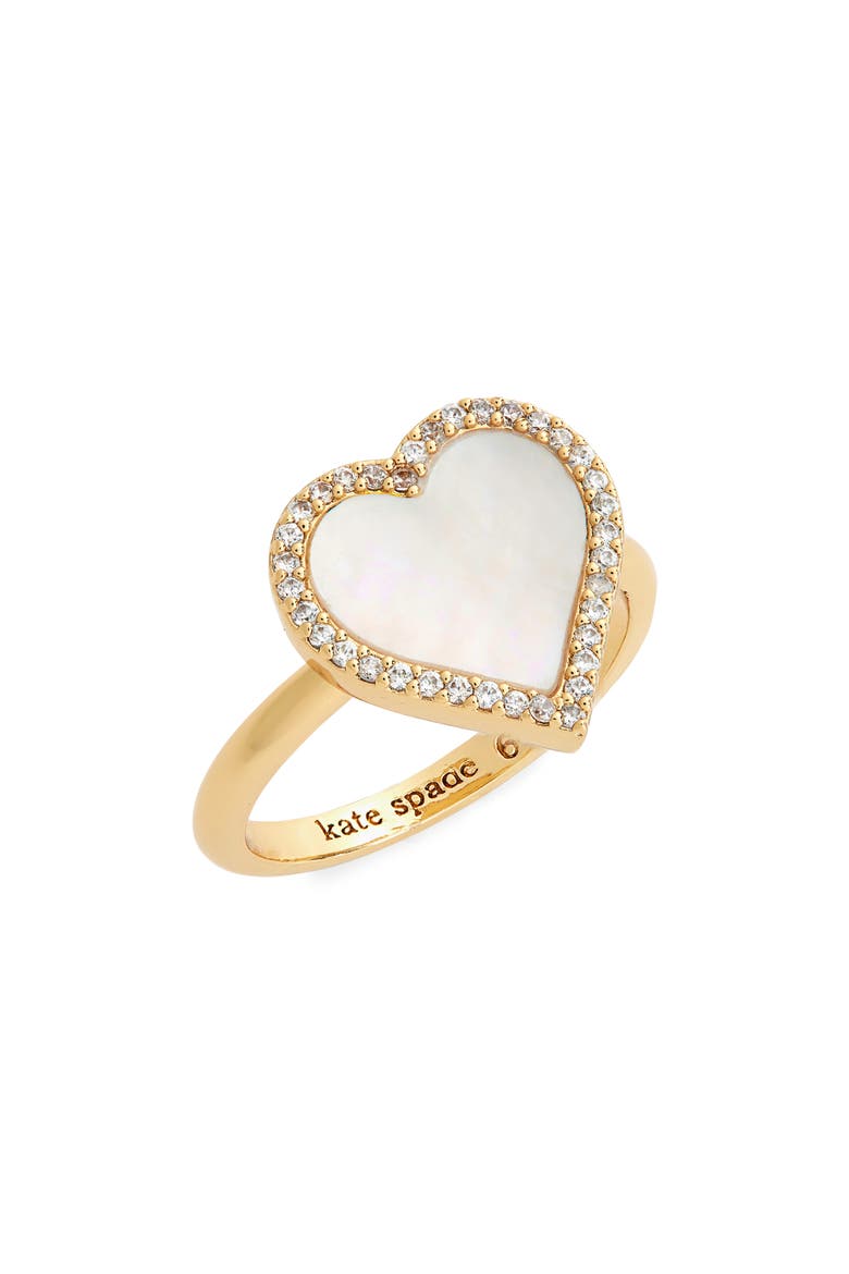 take heart ring, Main, color, CLEAR/ GOLD