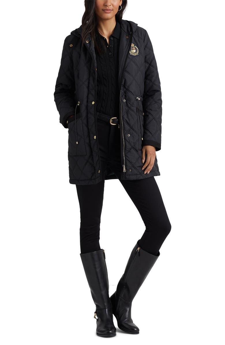 Lauren Ralph Lauren Quilted Hooded Parka, Alternate, color,