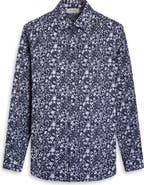 Bugatchi Axel Shaped Fit Floral Stretch Button-Up Shirt