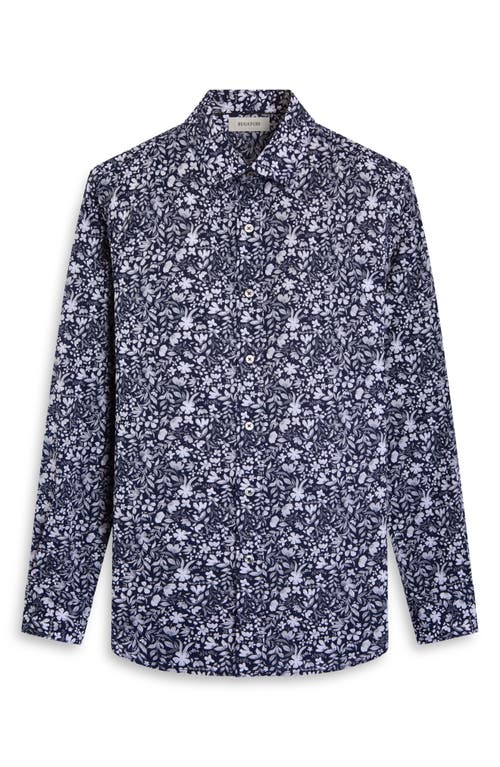 Bugatchi Axel Shaped Fit Floral Stretch Button-up Shirt In Multi